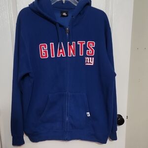 NFL Team Apparel NY Giants Blue Zip-Up Hoodie